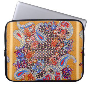 Housse Pour Ordinateur Portable Modèle d'écharpe multicolore Paisley