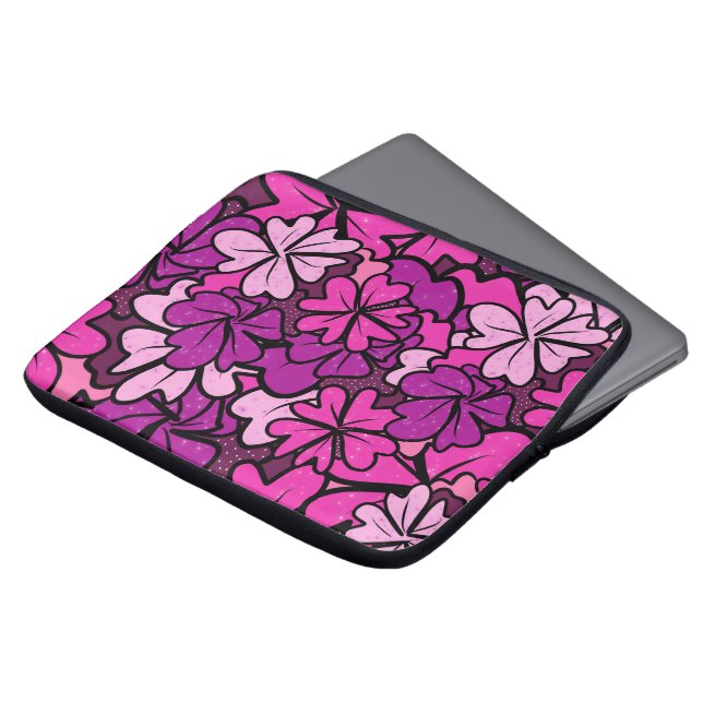 Housse Pour Ordinateur Portable Modèle floral (Devant haut)