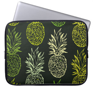 Housse Pour Ordinateur Portable Modèle floral à doodle dessiné à la main. Feuilles