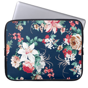 Housse Pour Ordinateur Portable Modèle floral avec roses et petites fleurs avec v