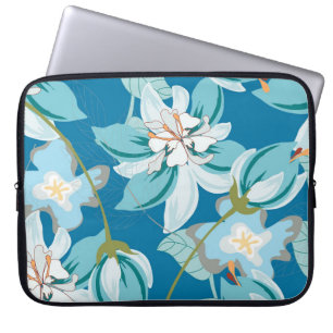Housse Pour Ordinateur Portable Modèle floral, design floral polyvalent.