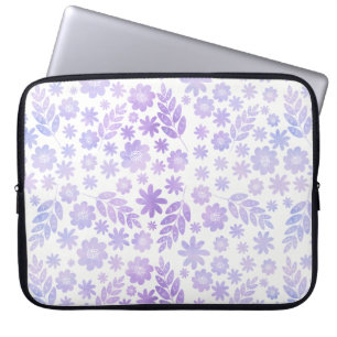 Housse Pour Ordinateur Portable Modèle floral tiré à la main de lavande