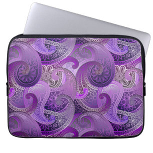 Housse Pour Ordinateur Portable Modèle pourpre Paisley Damask
