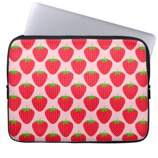Housse Pour Ordinateur Portable Modèle rose et rouge de fraise