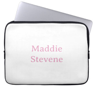 HOUSSE POUR ORDINATEUR PORTABLE MODELES TENDANCE MODERNES NOM ANNEE PASTEL ROSE