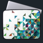 Housse Pour Ordinateur Portable Moder Coloré Formes géométriques Triangles Motif<br><div class="desc">Cool moderne formes géométriques et triangles motif. Couleurs bleues aux accents rouge et jaune</div>