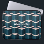 Housse Pour Ordinateur Portable Modern Blue Building Blocks Personalize<br><div class="desc">Modern Blue Building Blocks Personalize Laptop Sleeve design is great for any one who is interested in building blocks with a modern spin. Nice for boys and girls and you can personalize it with their name.</div>