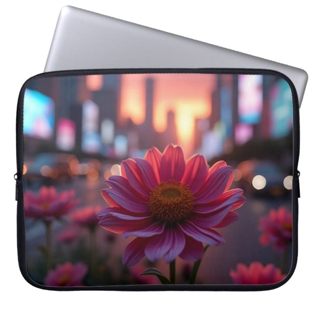 Housse Pour Ordinateur Portable Modern Dusk Daisies 15' (Devant)