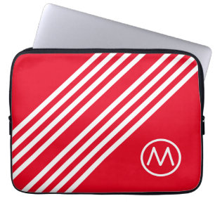 Housse Pour Ordinateur Portable Moderne Contemporain Gras Rouge Blanc Gris Personn