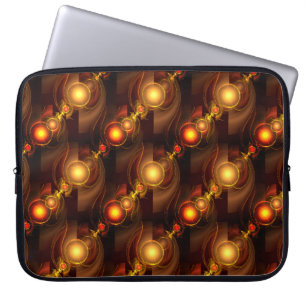 Housse Pour Ordinateur Portable Moderne élégant motif d'art abstrait boho or #501