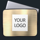 Housse Pour Ordinateur Portable Moderne Gold Metallic - Logo Personnalisé Promotio<br><div class="desc">Moderne Argent Faux Métallic Or Inoxydable Élégant Logo Personnalisé Promotionnel Portable Sac ou Manche Promotionnel (promo) Coque publicitaire. Ce coque peut être customisé pour inclure le logo de votre entreprise ou de votre entreprise.</div>