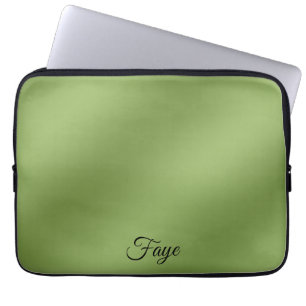 Housse Pour Ordinateur Portable Moderne mignon Solide dégradé vert motif d'onde