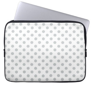 Housse Pour Ordinateur Portable Modifier Pois gris N'importe quelle couleur Clique