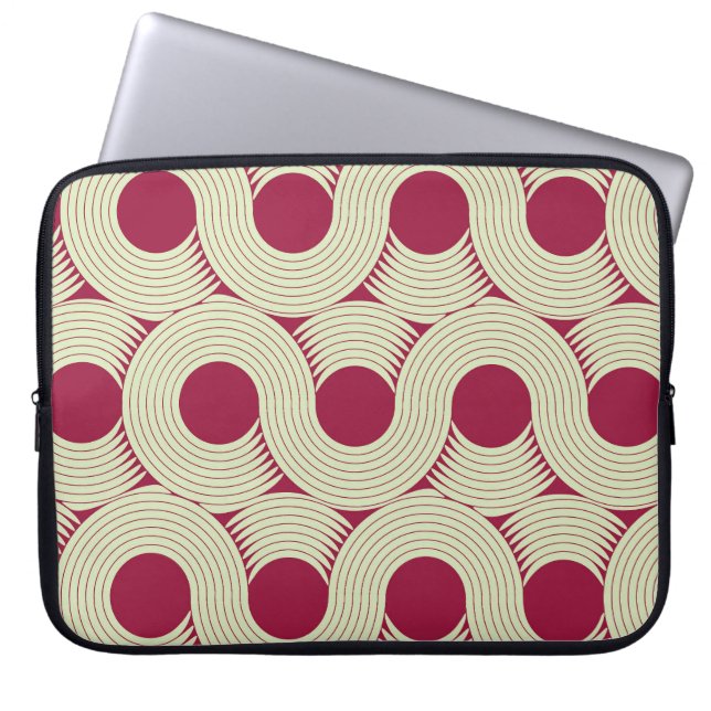Housse Pour Ordinateur Portable Moebius Stripe : Carrelage rouge-vert infini (Devant)