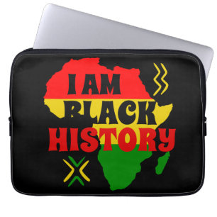 Housse Pour Ordinateur Portable Mois de l'histoire des Noirs, Afro-américain