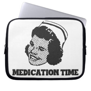 Housse Pour Ordinateur Portable Moment de Médicament Drôle Parodie Infirmière Humo
