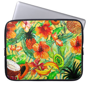 Housse Pour Ordinateur Portable Mon Aloha jardin d'agrément de fruit tropical et
