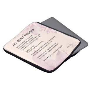 Housse Pour Ordinateur Portable Mon meilleur ami Encouragement Poème Poésie