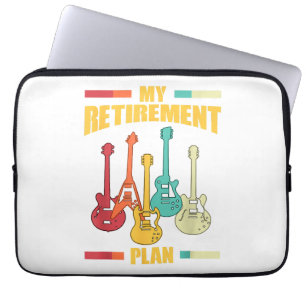Housse Pour Ordinateur Portable Mon plan de retraite Guitare électrique Chaîne mus