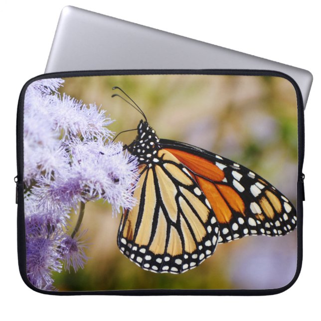 Housse Pour Ordinateur Portable Monarch Butterfly Nature Flowers Laptop Cover (Devant)