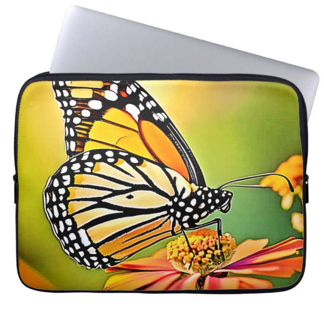 Housse Pour Ordinateur Portable Monarch Butterfly Sip Design (Devant)