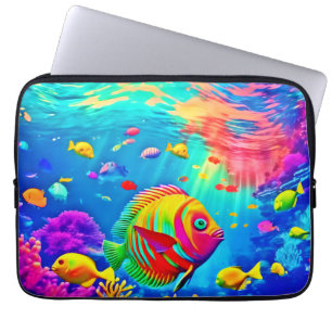 Housse Pour Ordinateur Portable Monde sous-marin de couleur