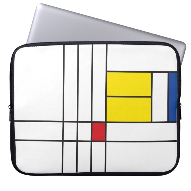 Housse Pour Ordinateur Portable Mondrian II Minimum De Stijl Modern Art Design (Devant)