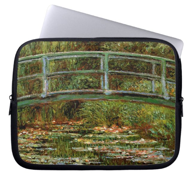 Housse Pour Ordinateur Portable Monet French Japanese Bridge Art (Devant)