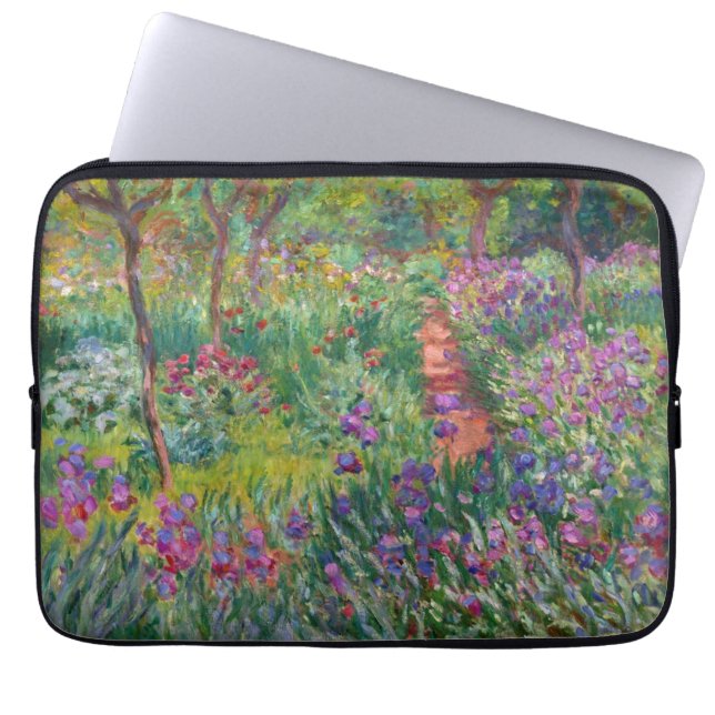 Housse Pour Ordinateur Portable Monet "Le jardin d'Iris à Giverny" (Devant)