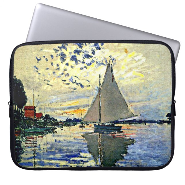 Housse Pour Ordinateur Portable Monet - Voilier au Petit Gennevilliers (Devant)