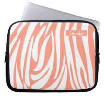 Monogramme Corail rose rayé Zèbre motif tendance