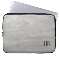 Monogramme de grain de bois gris rustique