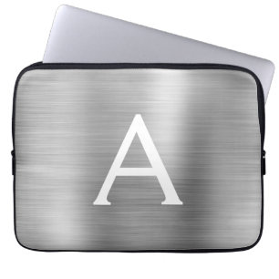 Housse Pour Ordinateur Portable Monogramme en acier inoxydable de luxe