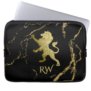 Housse Pour Ordinateur Portable Monogramme Golden Royal Lion