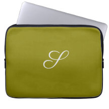 Monogramme initiale minimaliste vert sauge