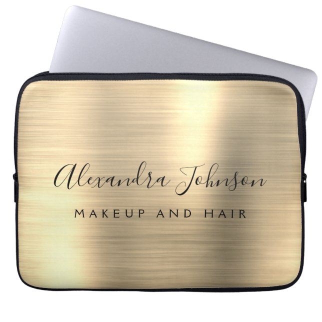 Housse Pour Ordinateur Portable Monogramme métal professionnel Or (Devant)