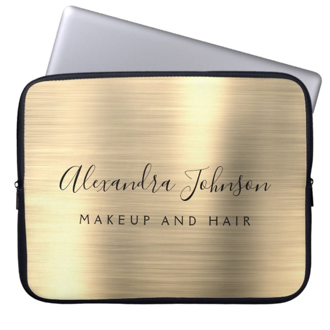 Housse Pour Ordinateur Portable Monogramme métal professionnel Or (Devant)