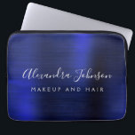 Housse Pour Ordinateur Portable Monogramme métallique bleu marine Professionnel<br><div class="desc">Moderne Marine Bleu Faux Métallic Inox Élégant Monogramme Promotionnel Portable Sac ou Manche Promotionnel (promo) Coque publicitaire. Ce coque informatique professionnel professionnel de classe peut être customisé pour inclure votre nom de signature de script monogrammé et le titre de la profession ou du poste.</div>
