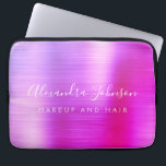 Housse Pour Ordinateur Portable Monogramme métallique rose violet Entreprise<br><div class="desc">Moderne violet et rose Ombre Girly Make Up and Hair Beauty Salon Faux Metallic Stainless Elegant Monogramme Promotionnel Portable Bag or Sleeve Promotional (promo) Coque publicitaire. Ce coque informatique professionnel professionnel de classe peut être customisé pour inclure votre nom de signature de script monogrammé et le titre de la profession...</div>