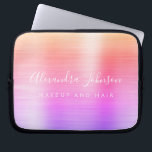 Housse Pour Ordinateur Portable Monogramme métallique rose violet Entreprise<br><div class="desc">Moderne or violet et rose Arc-en-ciel Pastel Ombre Girly Make Up and Hair Beauty Salon Faux Métallic Inoxydable Élégant Monogramme Promotionnel Portable Bag or Sleeve Promotional (promo) Coque publicitaire. Ce coque informatique professionnel professionnel de classe peut être customisé pour inclure votre nom de signature de script monogrammé et le titre...</div>