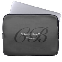 Monogramme moderne professionnel gris minimaliste