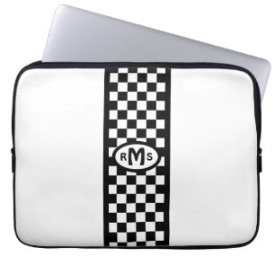 Housse Pour Ordinateur Portable Monogramme Noir à Damier