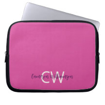 Monogramme Nom Sophistiqué Solide Vibrant Rose