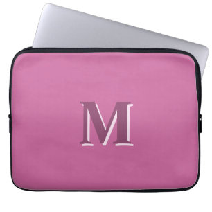 Housse Pour Ordinateur Portable monogramme rose vif