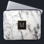 Housse Pour Ordinateur Portable monogramme sur le marbre<br><div class="desc">monogramme sur le marbre</div>