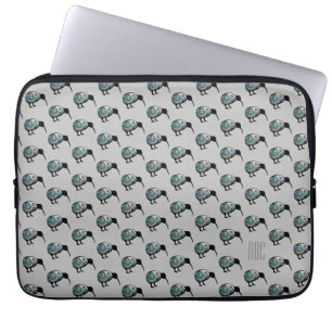 HOUSSE POUR ORDINATEUR PORTABLE MONONGRAM NOUVELLE-ZÉLANDE PAUA KIWI OISEAU MOTIF
