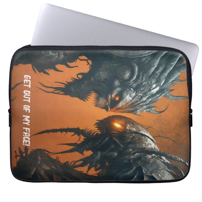 Housse Pour Ordinateur Portable Monster en colère face off (Devant)