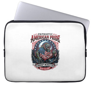 Housse Pour Ordinateur Portable Monstre des Marais Patriotique Monstre d'Horreur d
