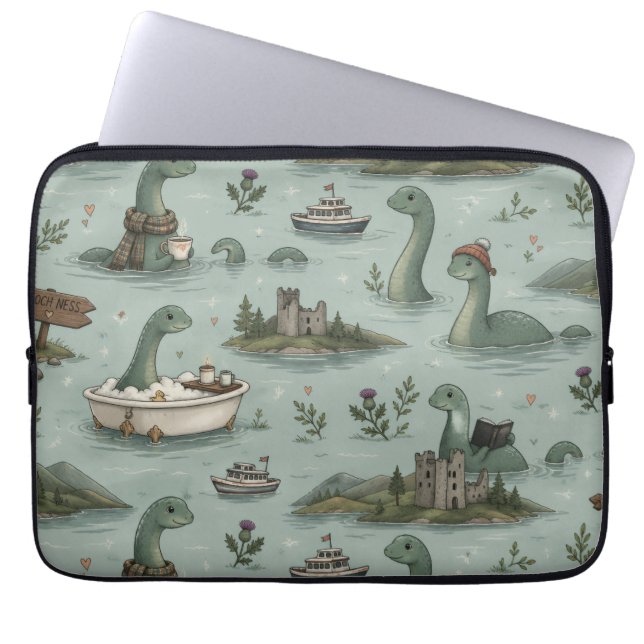 Housse Pour Ordinateur Portable Monstre du Loch Ness  (Devant)