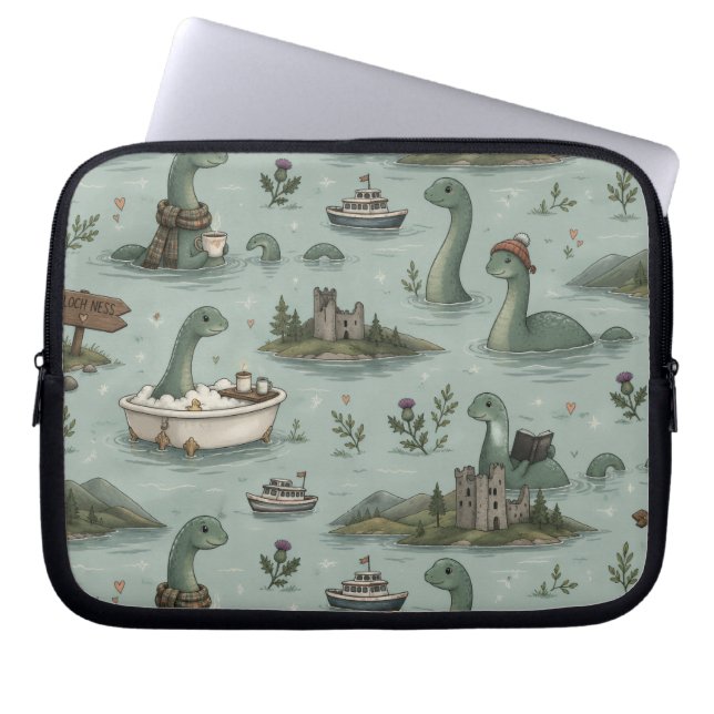 Housse Pour Ordinateur Portable Monstre du Loch Ness  (Devant)